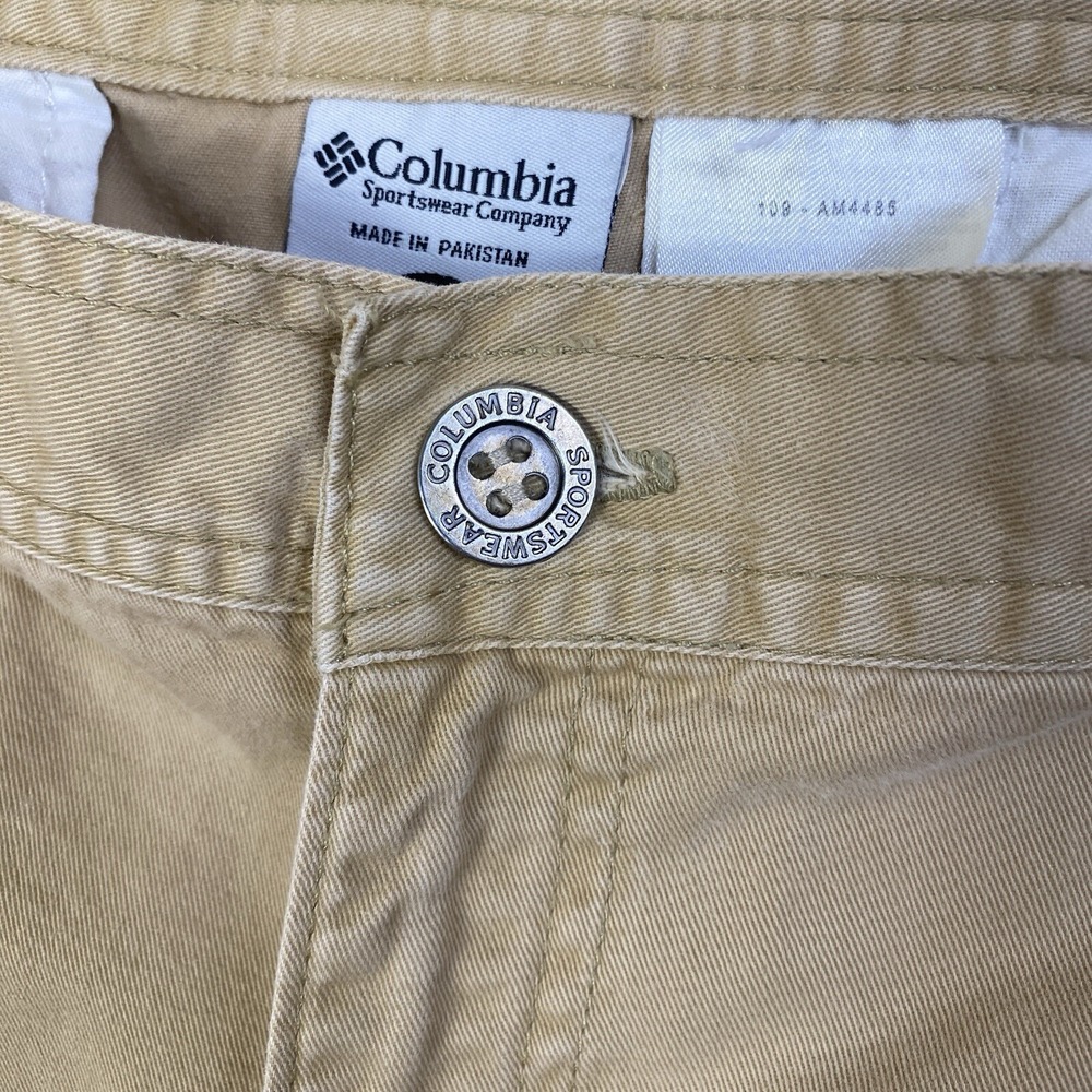 Columbia Shorts Men Beige Sz 42 100% Cotton Cargo Utility Casual Outdoors Hiking - Picture 10 of 12